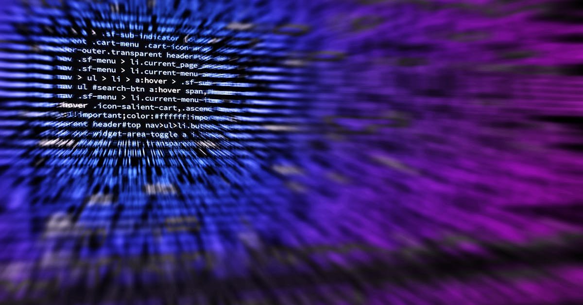Dynamic abstract background featuring computer code in focus with blurred effect.